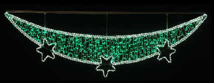 Light Motifs - Green Swag Motif with Stars