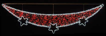Light Motifs - Red Swag Motif with Stars